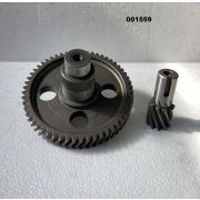 Шестерня и вал-шестерня TSS RM75H,L/crank gear+gear shaft, №32+№37 (WH-RM80-032+WH-RM80-037)