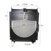 Радиатор охлаждения Ricardo N4105DS; TDK-N 38 4LT в сборе/Radiator assembly