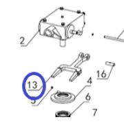 Вилка наклона лопастей TSS DMD/DMR1000H,L/Knock pin TSS DMD/DMR1000, №13 (PT3613)