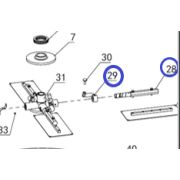 Ось лопасти в сборе со ступицей TSS DMD/DMR1000H,L/Blade fixer + Adjusting device TSS DMD/DMR1000, №28+№29 (PT3628+PT3629)