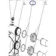 Кольцо уплотнительное патрубка TSS-PDST80E/Seal washer TSS-PDST80E, №17 (33275-00015-00)