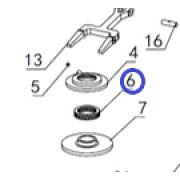 Подшипник плоский TSS DMD/DMR1000H,L/Plane bearing TSS DMD/DMR1000, №6 (PT3606)