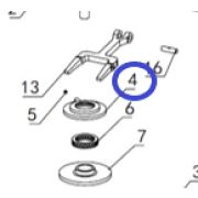 Диск нажимной TSS DMD/DMR1000H,L/Small plate TSS DMD/DMR1000, №4 (PT3604)