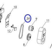 Ремень приводной гладкий (A660Li690Ld) для TSS DMD/DMR1000H,L/V-belt (A660Li690Ld) TSS DMD/DMR1000, №34 (PT3634)