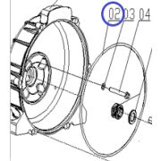 Кольцо уплотнительное крышки насоса TSS-PDST80E/O-ring seal TSS-PDST80E, №2 (30152-00067-00)