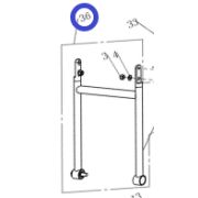 Крепление ручки управления TSS-WP70L/Foldable handle Assy(Optional) TSS-WP70L, №36 (CNP10036)