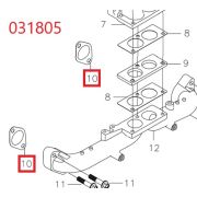 Прокладка впускного коллектора SGG 12000(.L.),LC2V80FD Lc / Gasket Intake pipe(170430210-0001)