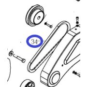 Ремень приводной зубчатый (13х686Li) для TSS WP70TL/Belt, №34 (CNP10034)